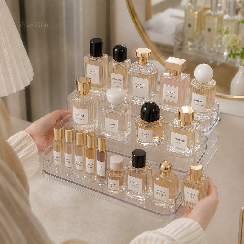 Organizador de Perfumes e Cosméticos com 3 Andares