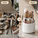 Organizador de Cosméticos Giratório 360° com Tampa Protetora