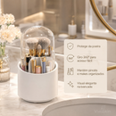 Organizador de Cosméticos Giratório 360° com Tampa Protetora