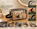 Necessaire Transparente Organizadora para Maquiagem, Trabalho e Viagem