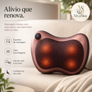 Massageadora Shiatsu 8 Pontos com Aquecimento: Almofada Relax