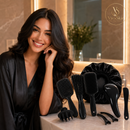 Kit Capilar Completo 9 em 1 com Escovas e Touca de Cetim