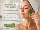 Massagem Facial Jade: Rolo de Pedra Jade + BRINDE - Placa Gua Sha