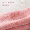 Touca Toalha Antifrizz de Microfibra para Cabelo com Botão