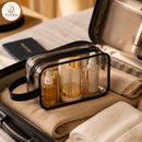 Necessaire Transparente Organizadora para Maquiagem, Trabalho e Viagem