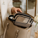 Necessaire Transparente Organizadora para Maquiagem, Trabalho e Viagem