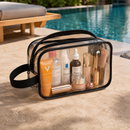 Necessaire Transparente Organizadora para Maquiagem, Trabalho e Viagem