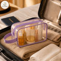 Necessaire Transparente Organizadora para Maquiagem, Trabalho e Viagem