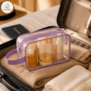 Necessaire Transparente Organizadora para Maquiagem, Trabalho e Viagem