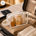 Necessaire Transparente Organizadora para Maquiagem, Trabalho e Viagem
