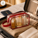 Necessaire Transparente Organizadora para Maquiagem, Trabalho e Viagem
