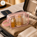 Necessaire Transparente Organizadora para Maquiagem, Trabalho e Viagem