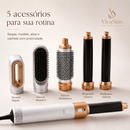 Escova Secadora 5 em 1 com Modeladores de Cachos