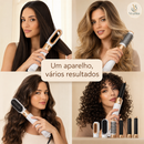 Escova Secadora 5 em 1 com Modeladores de Cachos