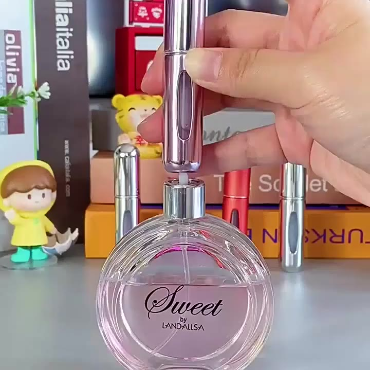 Kit 3 6 ou 12 Frasco Perfume Viagem 5ml Recarregável Atomizador Spray Portátil